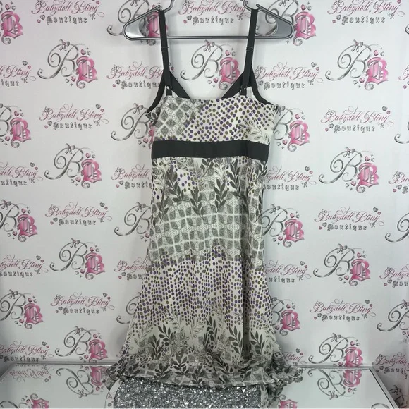 Vero Moda dress floral flowers bustier White and Pink Patterned Dress - Picture 2 of 9